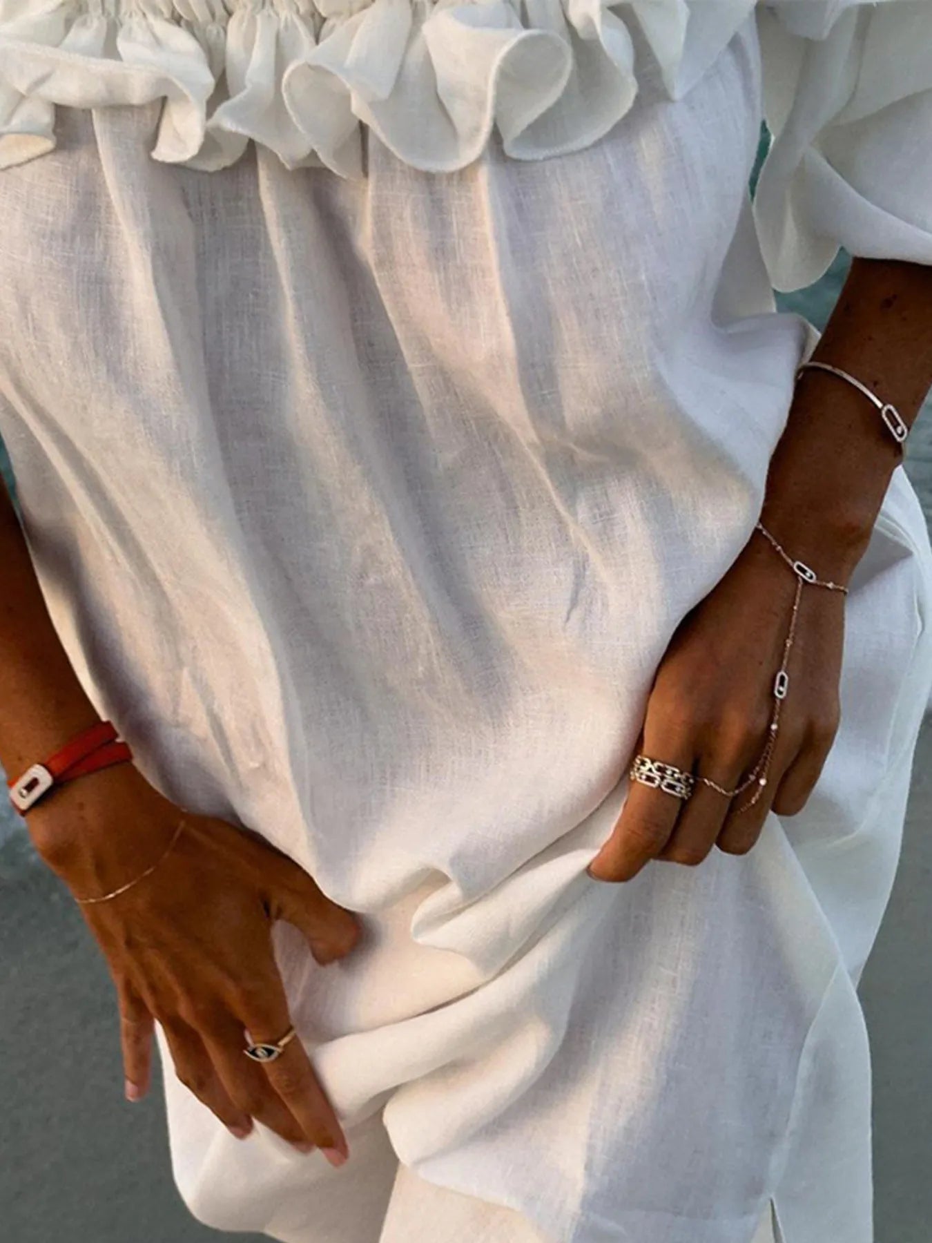 Side Slit Off-Shoulder Dress - product image 7