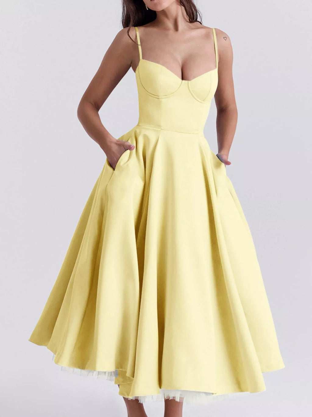 Sweetheart Neck A-Line Midi Dress - product image 33