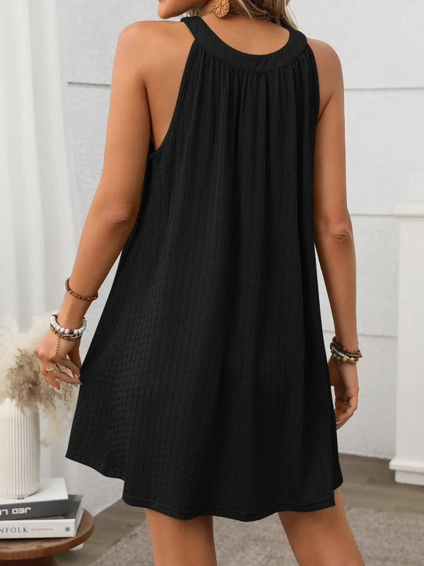 Textured Grecian Neck Mini Dress - product image 24