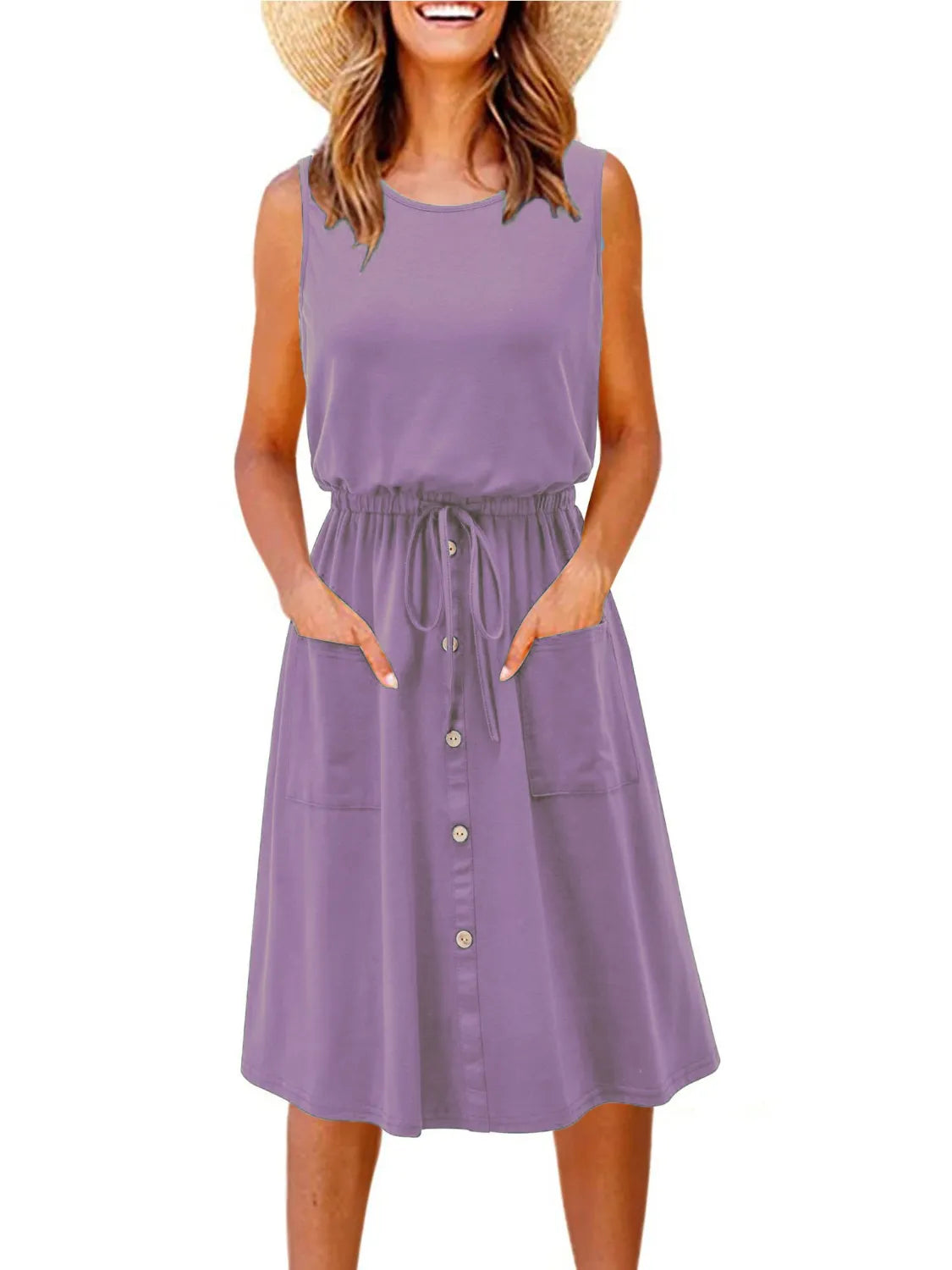Round Neck Sleeveless Tank Dress - product image 16
