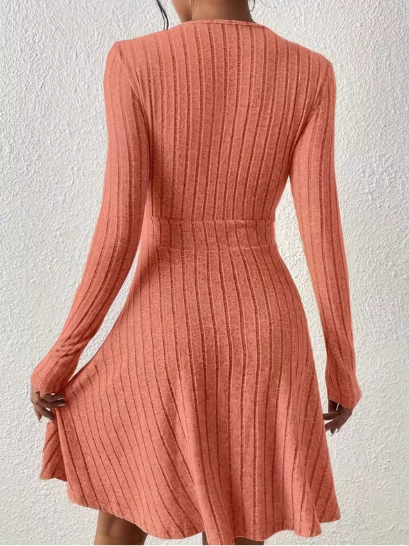 Ribbed Knit Wrap Mini Dress - product image 28