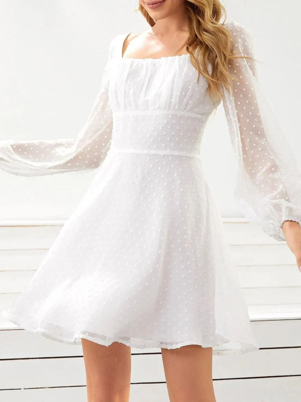 Swiss Dot Long Sleeve Mini Dress - product image 4