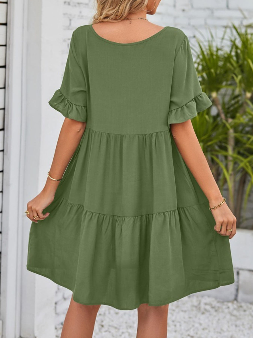 Ruffled Sleeve Tiered Mini Dress - product image 31