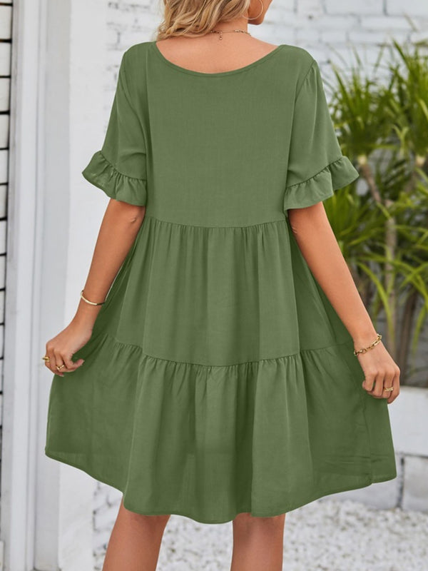 Ruffled Sleeve Tiered Mini Dress - product image 31