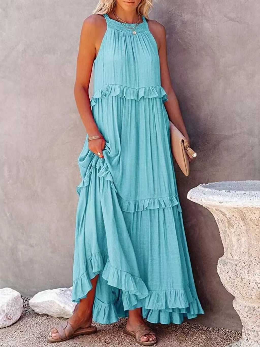 Ruffled Tiered Sleeveless Maxi Dress - product image 7