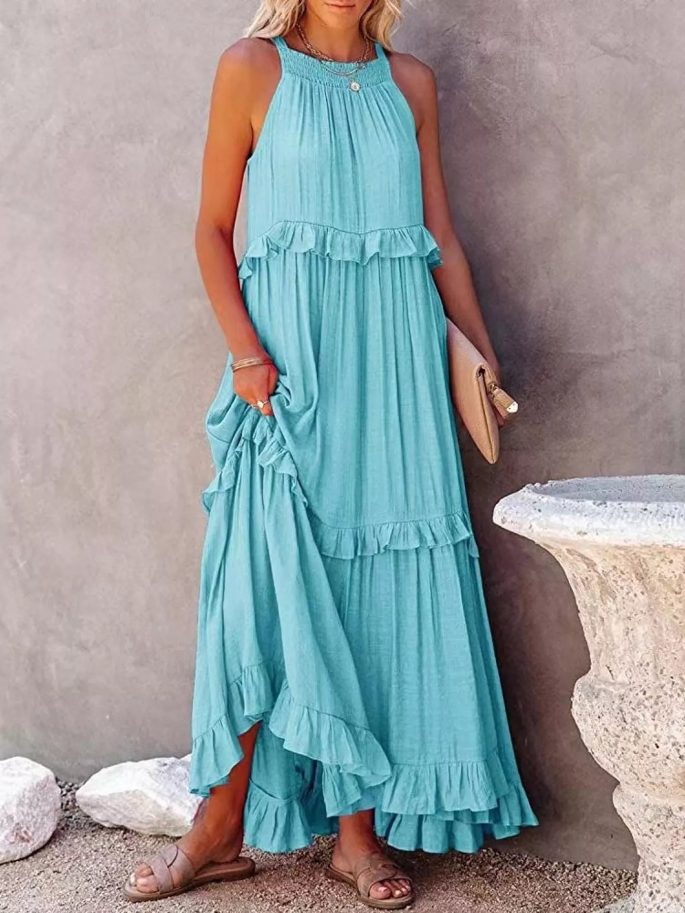 Ruffled Tiered Sleeveless Maxi Dress - product image 7