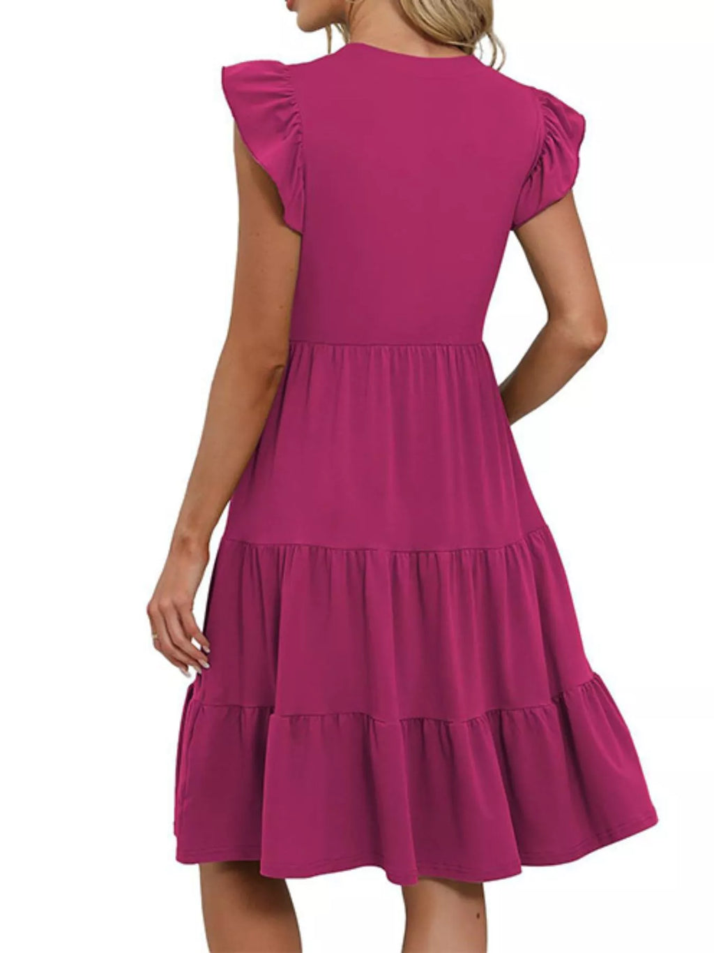 Ruffle Sleeve Tiered Midi Dress - product image 8