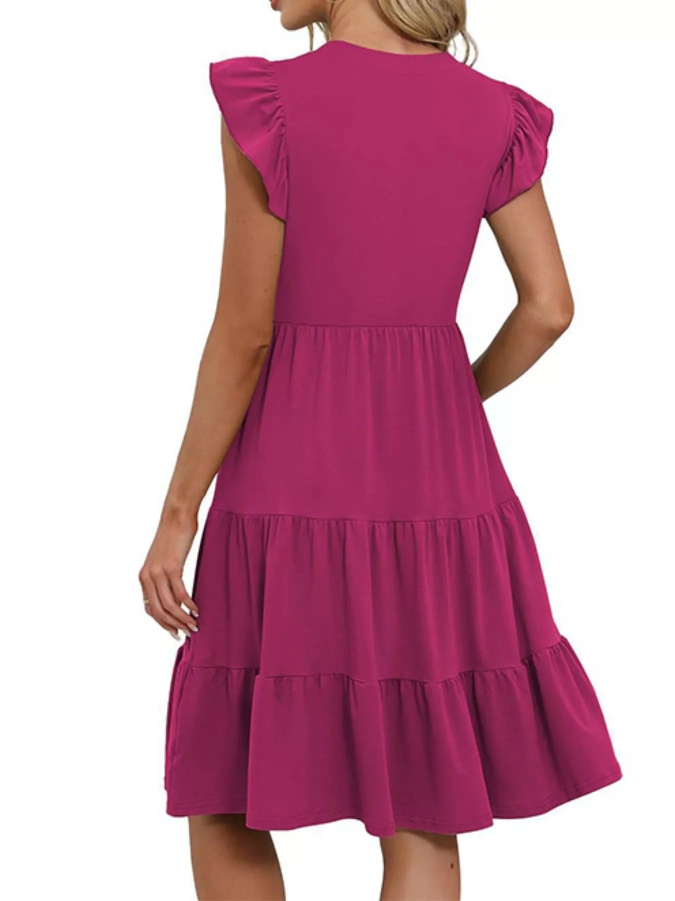 Ruffle Sleeve Tiered Midi Dress - product image 8