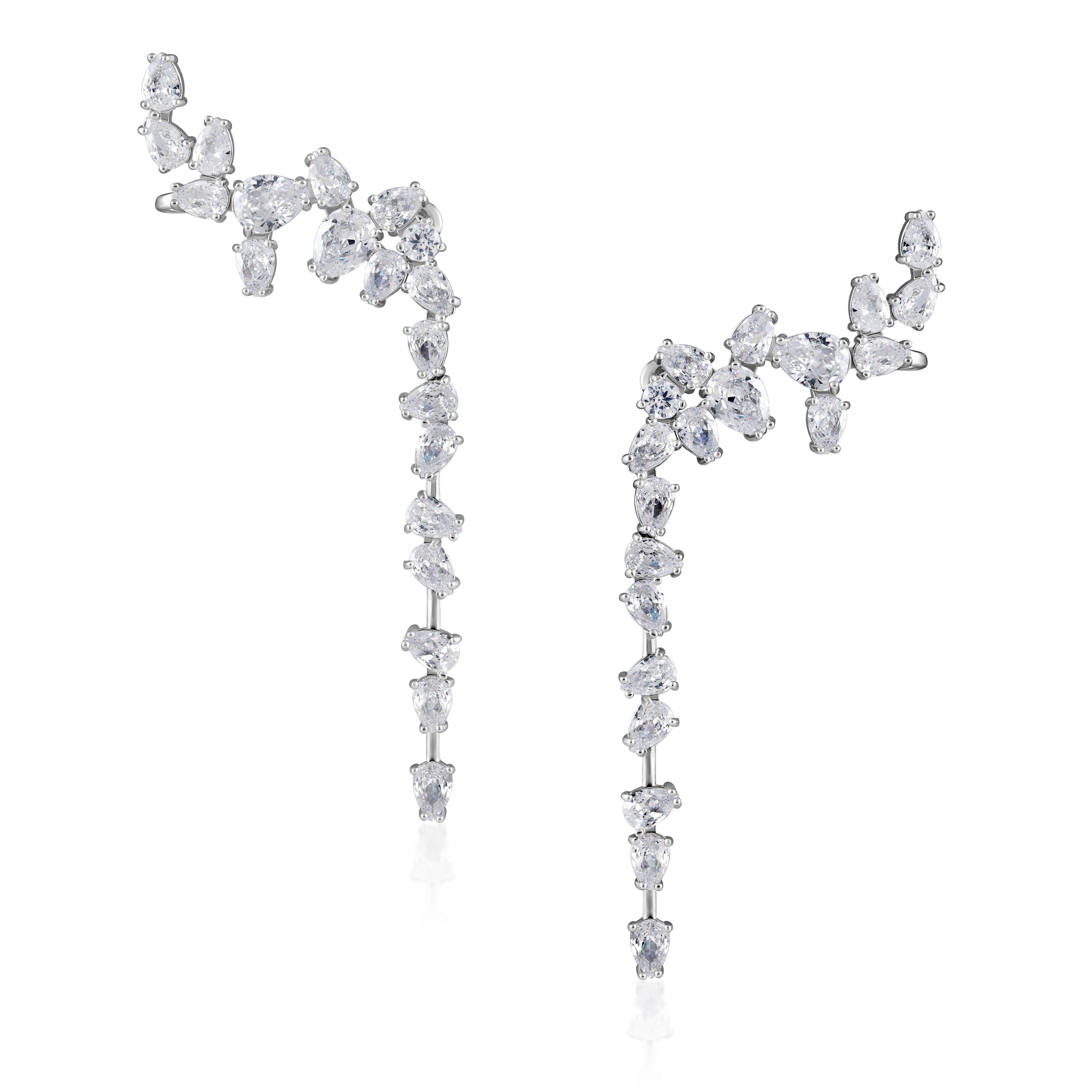 Sahira Abigail Necklace & Earring Set – Adalee CZ Statement Earring