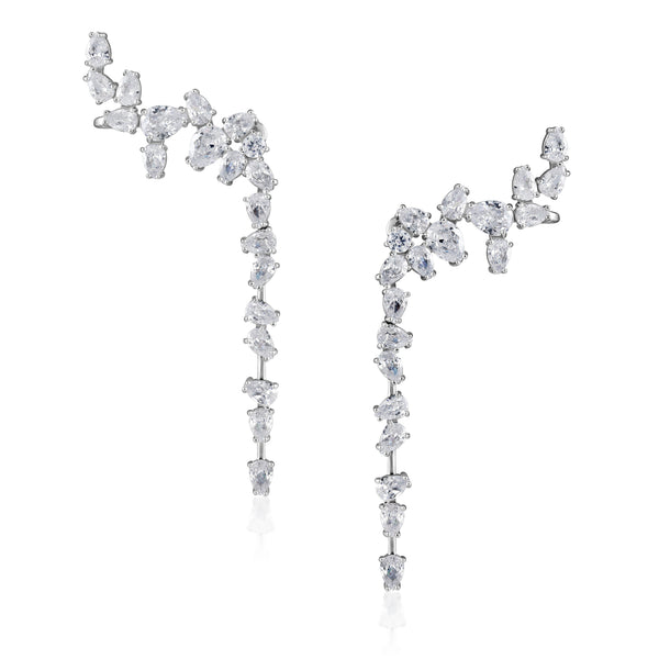 Sahira Abigail Necklace & Earring Set – Adalee CZ Statement Earring