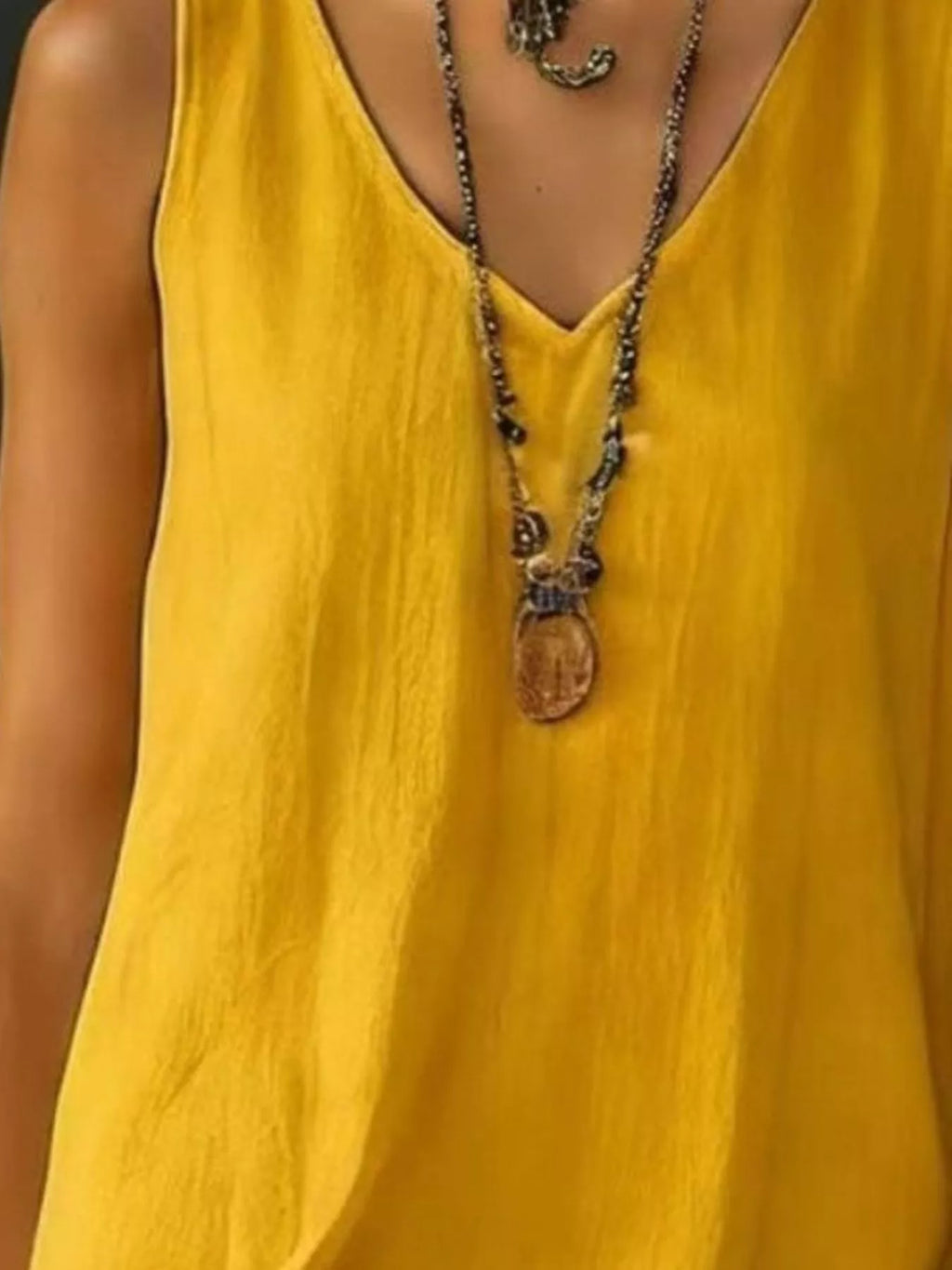 Full Size Ruffled Hem V-Neck Sleeveless Dress Plus Size - product image 20