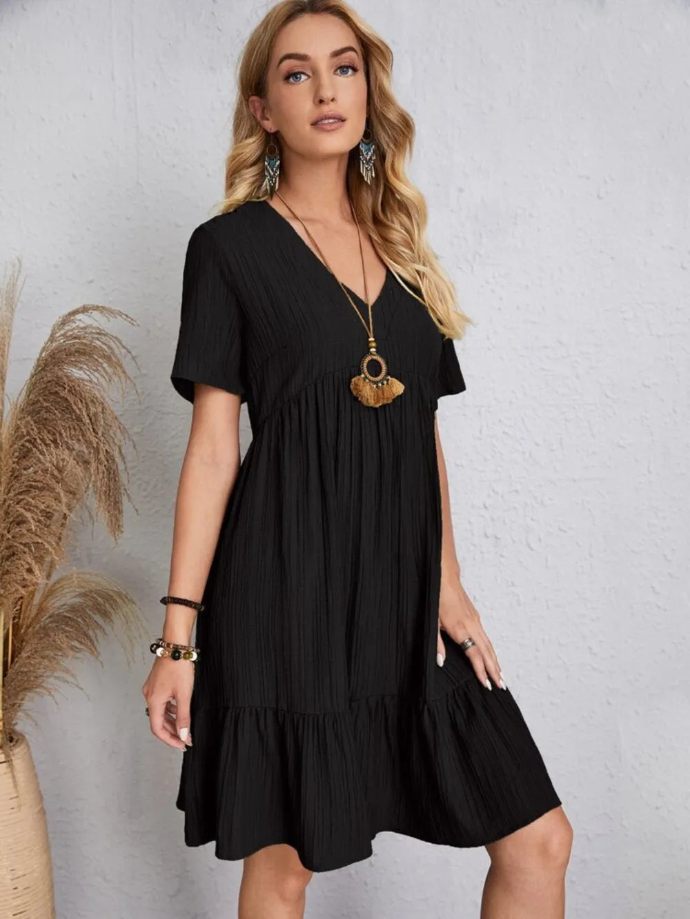 V-Neck Short Sleeve Dress - product image 11