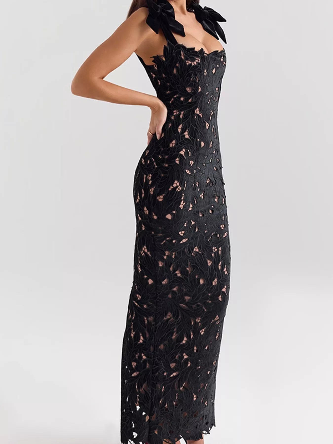 Slit Tie Shoulder Maxi Dress - product image 4
