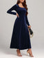 Square Neck Long Sleeve Velvet Dress - product image 6