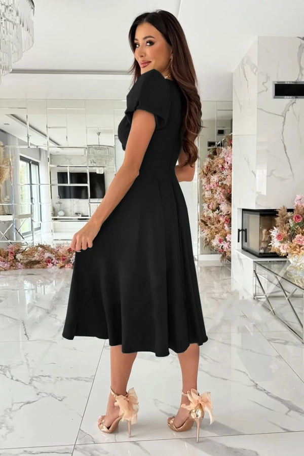 Surplice Puff Sleeve Midi Dress - product image 5