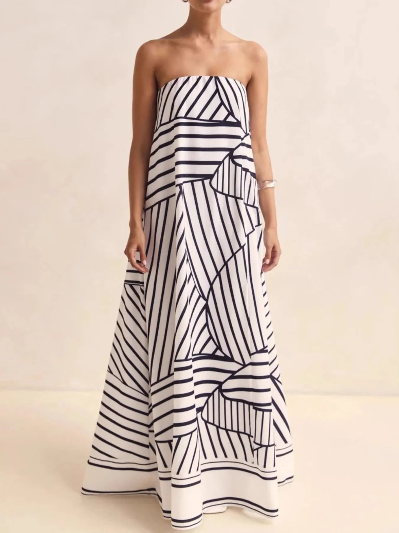 Smocked Printed Tube Maxi Dress - product image 6