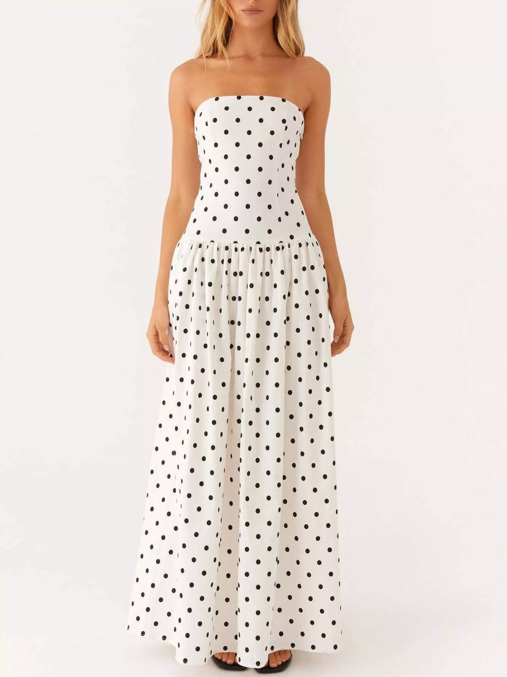 Ruched Printed Tube Maxi Dress - product image 12