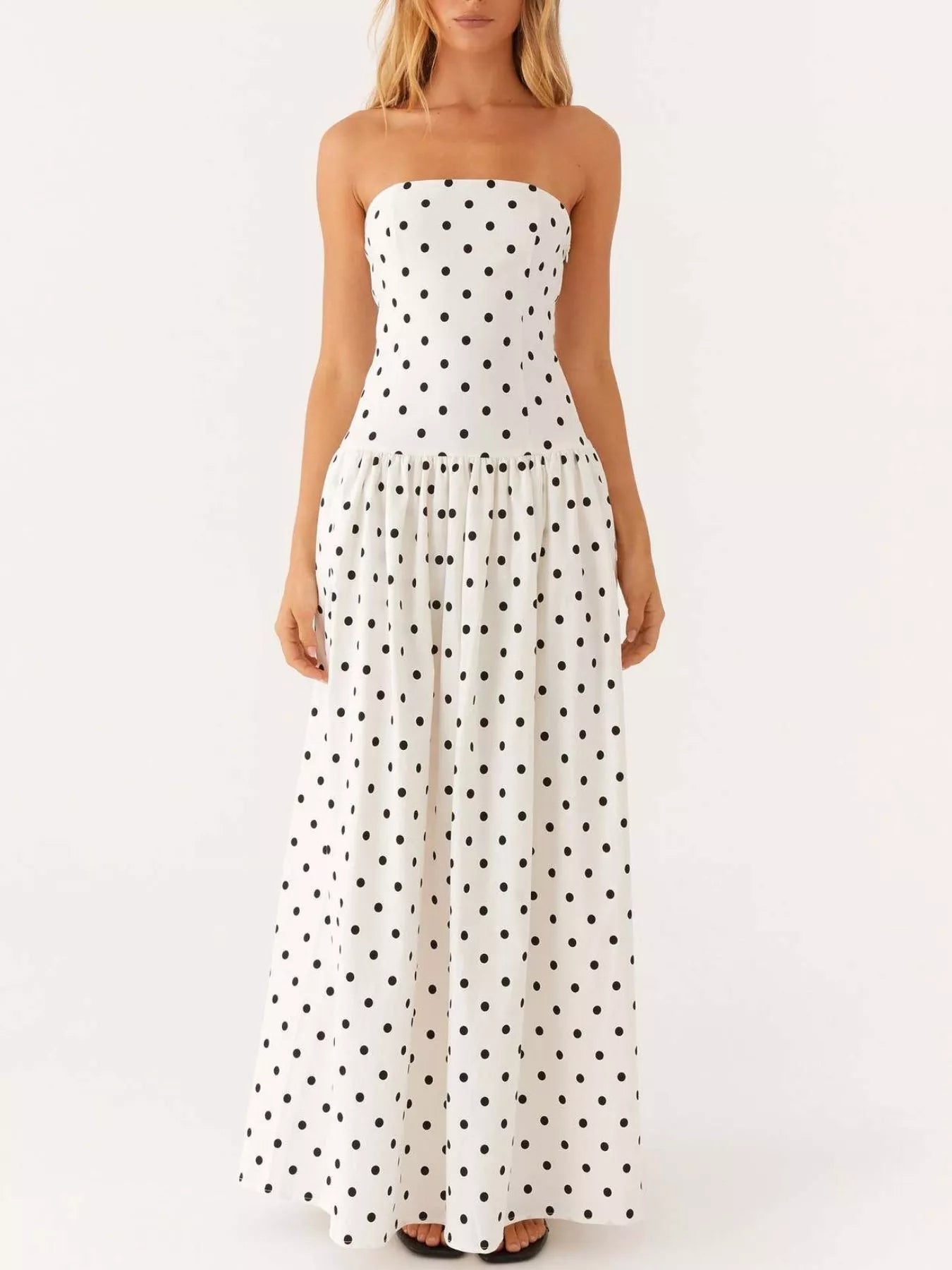 Ruched Printed Tube Maxi Dress - product image 12