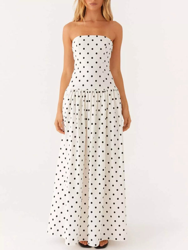 Ruched Printed Tube Maxi Dress - product image 12