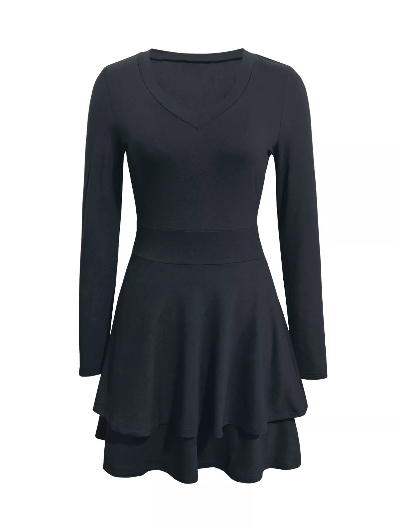V-Neck Layered Ruffle Mini Dress - product image 6