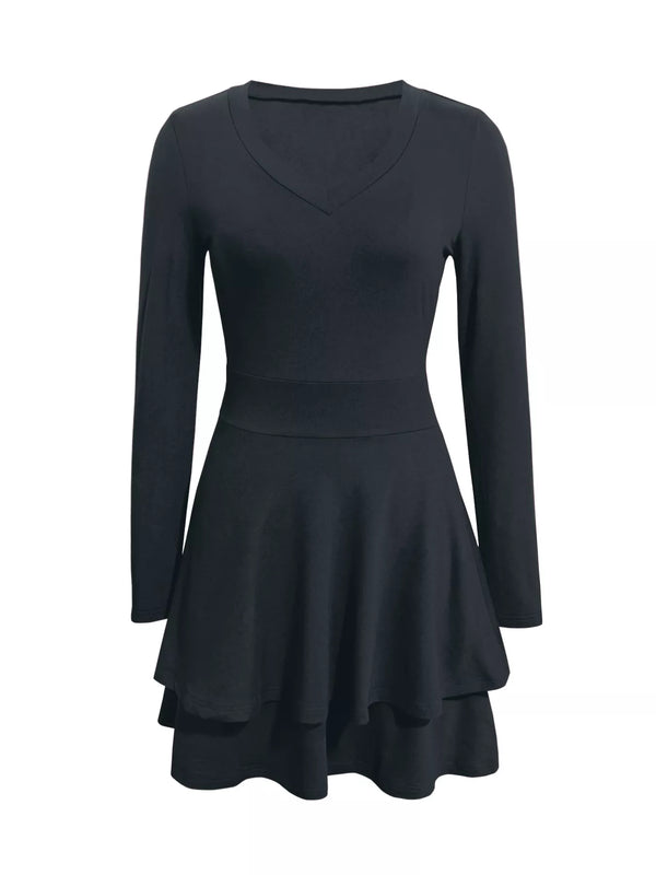 V-Neck Layered Ruffle Mini Dress - product image 6