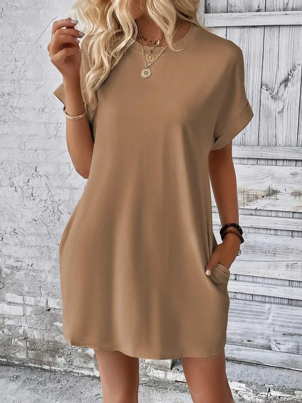 Round Neck Short Sleeve Mini Dress - product image 10