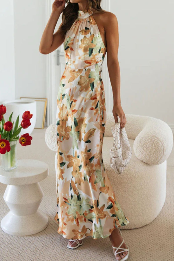Floral Print Halter Neck Maxi Dress - product image 19