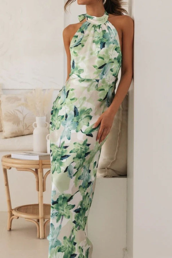 Floral Print Halter Neck Maxi Dress - product image 12