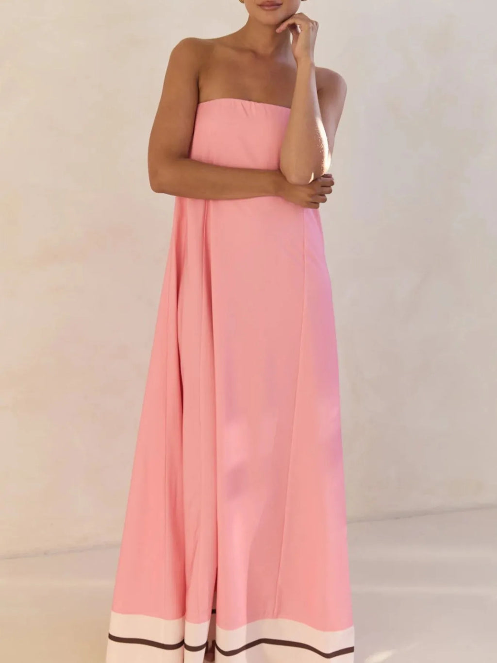 Smocked Printed Tube Maxi Dress - product image 28