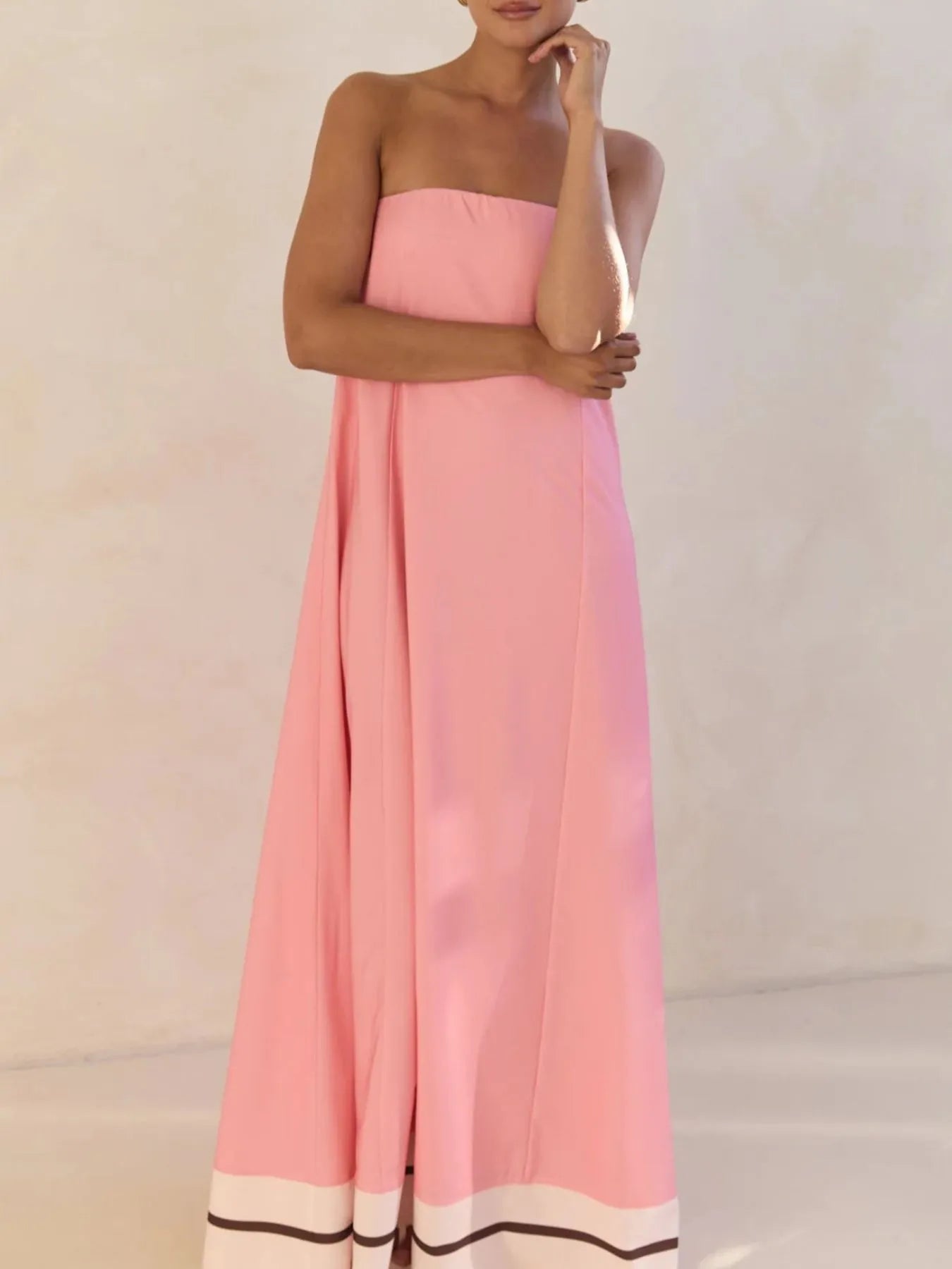 Smocked Printed Tube Maxi Dress - product image 28