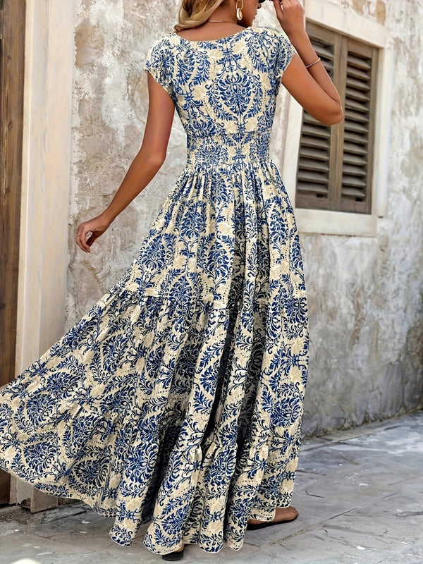 Printed Cap Sleeve Maxi Dress - product image 22