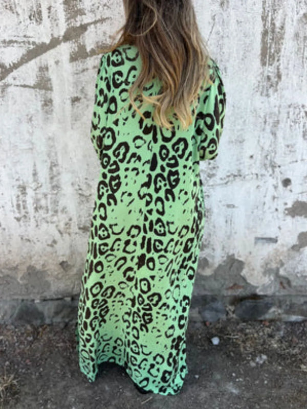 Printed V-Neck Dress with Pockets - product image 28
