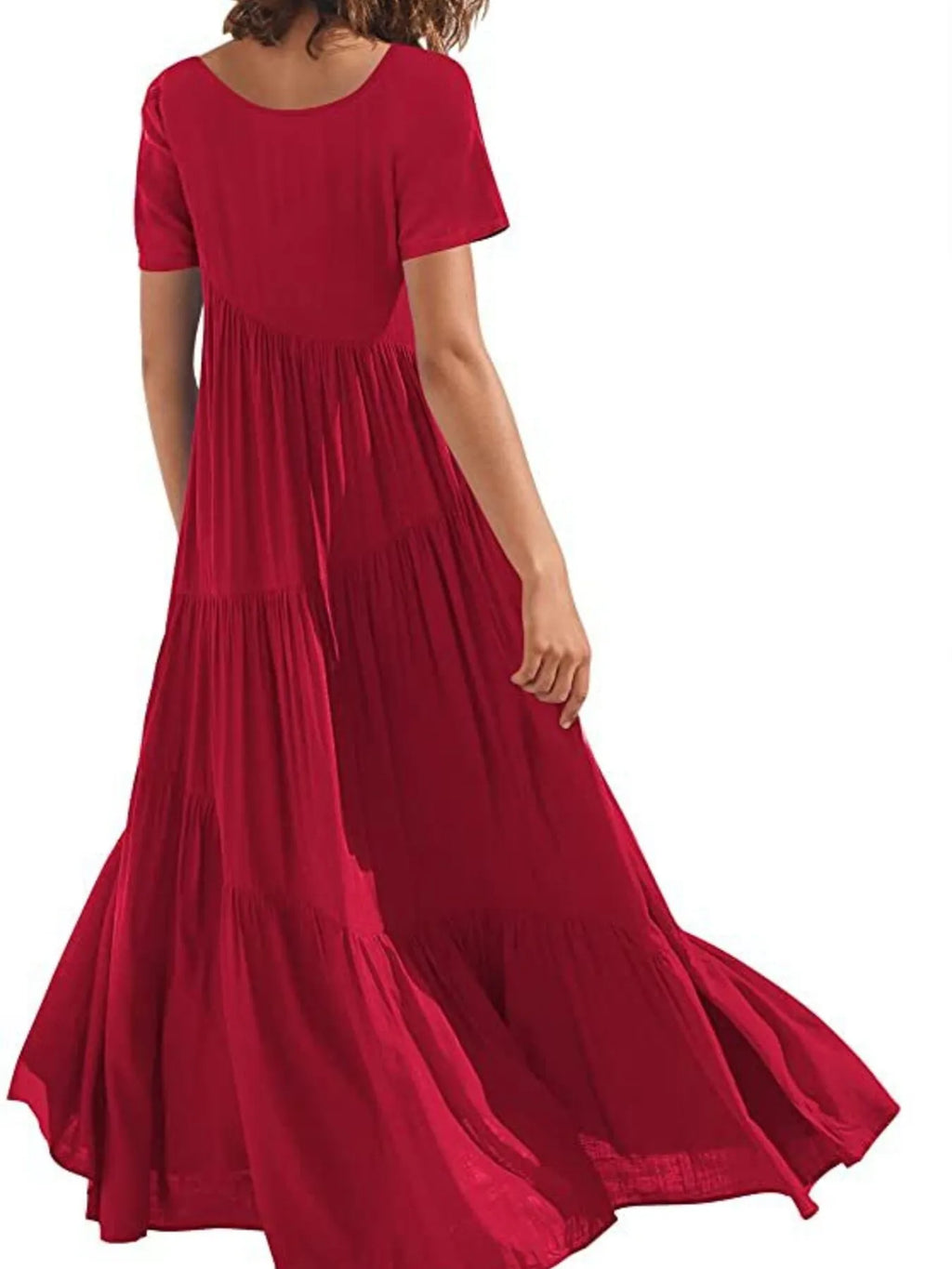 Round Neck Tiered Ruffle Maxi Dress - product image 2