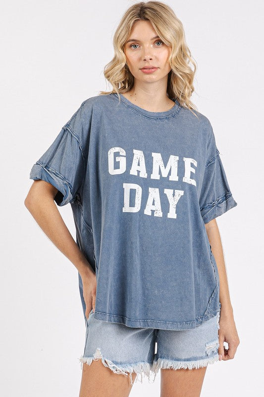 Mittoshop GAME DAY Round Neck Short Sleeve T-Shirt