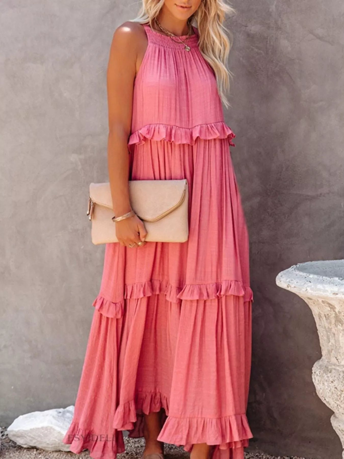 Ruffled Tiered Sleeveless Maxi Dress Main image