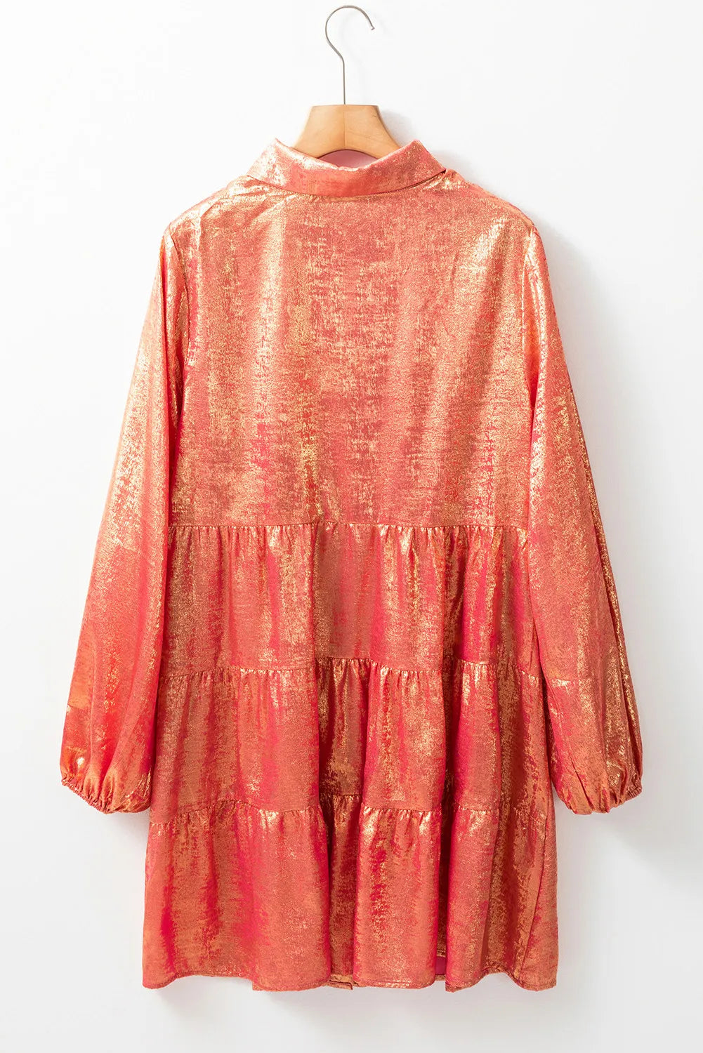 Metallic Sheen Long Sleeve Mini Dress - product image 3