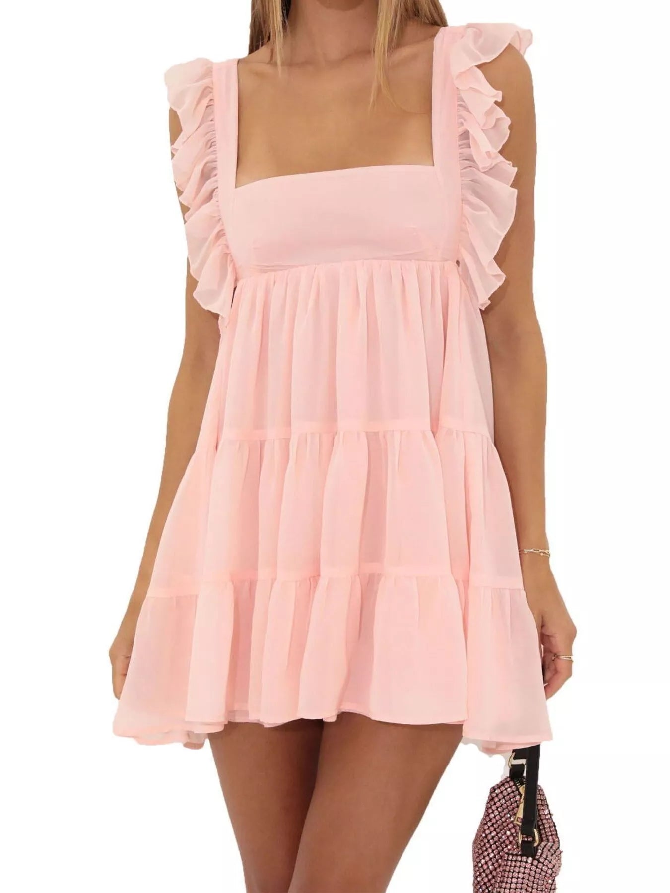 Ruffled Square Neck Tiered Dress - product image 7