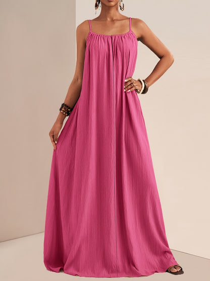Spaghetti Strap Flowy Maxi Dress view 12 - Shopiebay