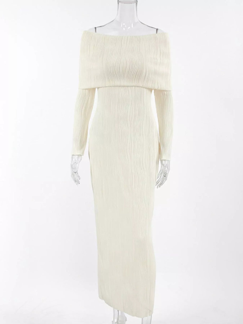 Off-Shoulder Textured Knit Maxi Dress - product image 6