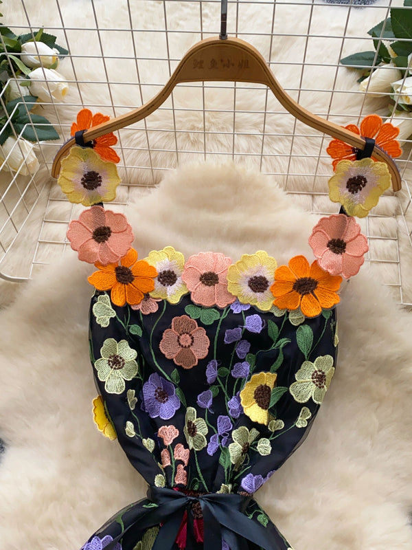 Floral Tie Waist Mini Dress - product image 22