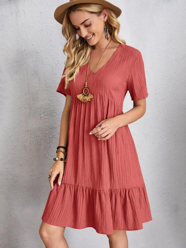 V-Neck Short Sleeve Dress - product image 4