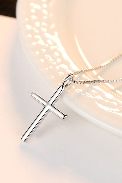 Cross Pendant 925 Sterling Silver Necklace