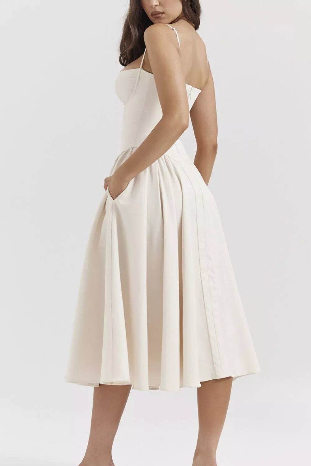 Sweetheart Neck Ruched Midi Dress - product image 16