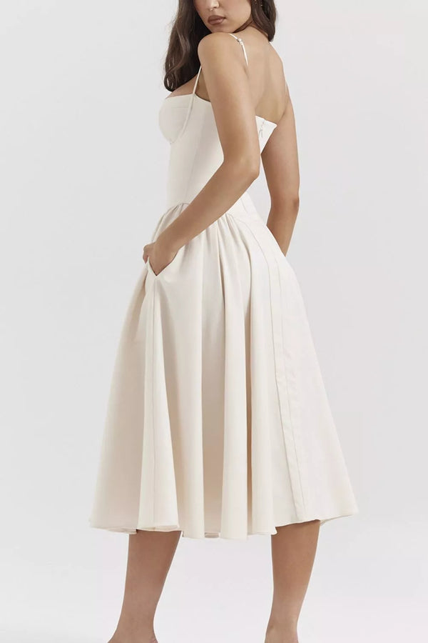 Sweetheart Neck Ruched Midi Dress - product image 16