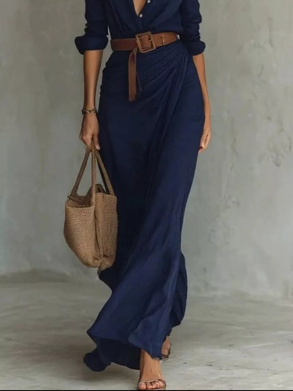 Ruched Long Sleeve Maxi Dress - product image 12