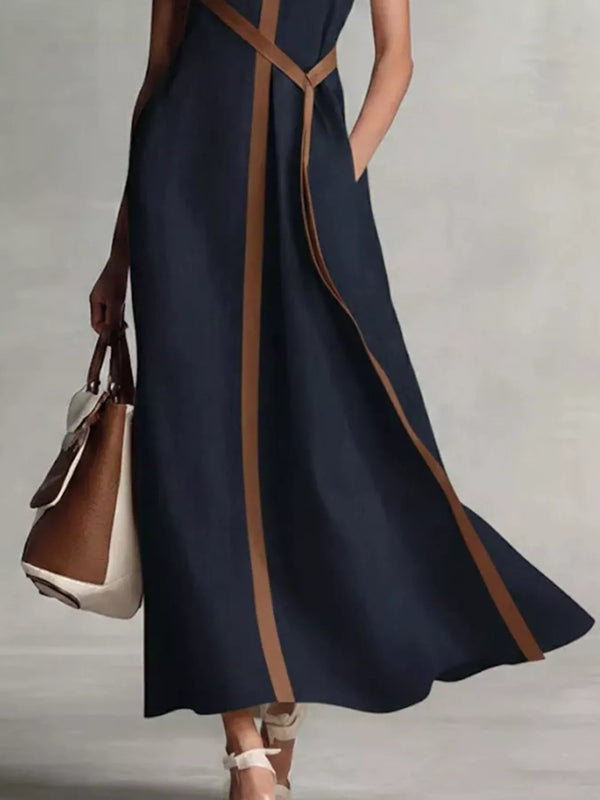 Full Size Contrast Trim Sleeveless Maxi Dress Plus Size - product image 10