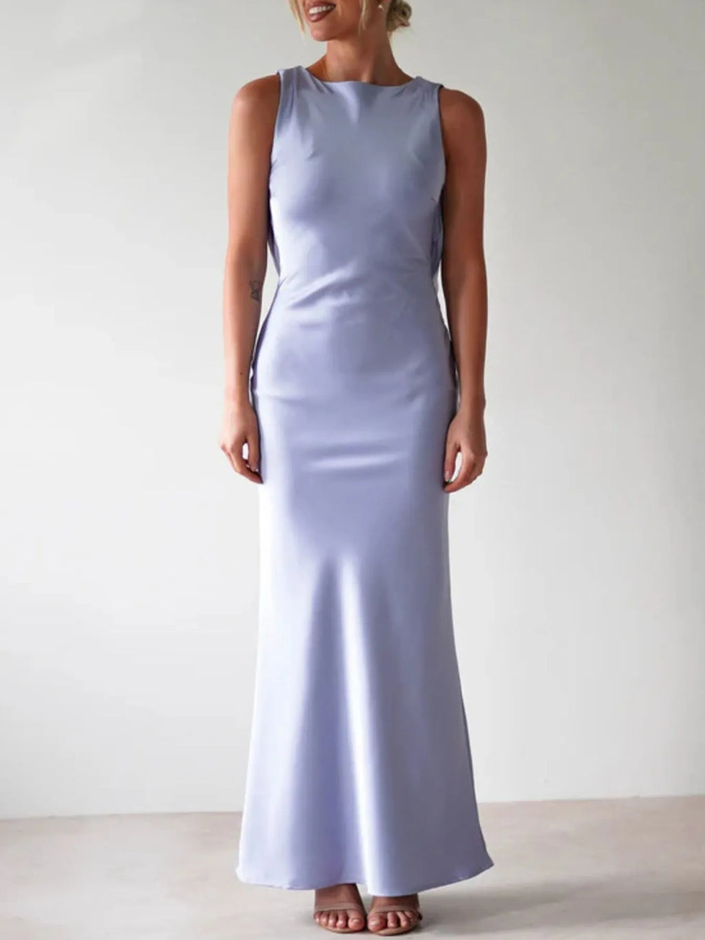 Satin Sleeveless Maxi Dress - product image 4