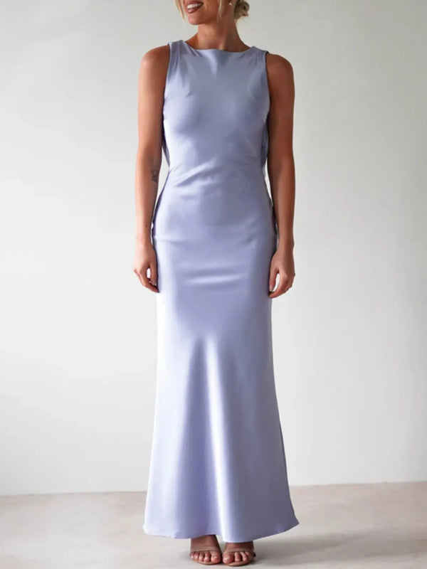 Satin Sleeveless Maxi Dress - product image 4