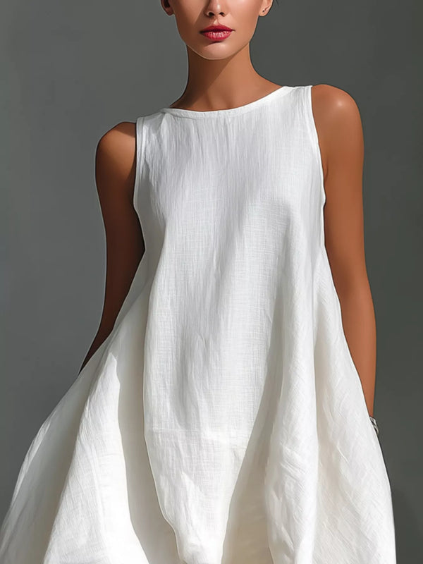 High-Low Round Neck Sleeveless Dress - product image 2
