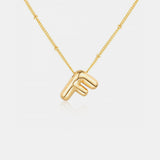 Gold-Plated Letter Pendant Necklace